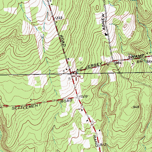 Topographic Map of Rand Hill School (historical), NY
