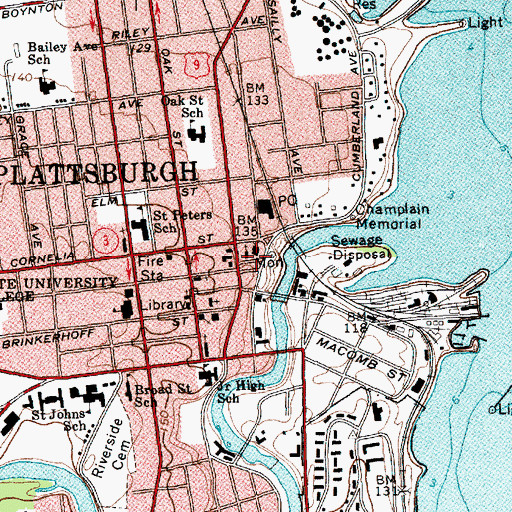 Topographic Map of Trinity Episcopal Church, NY