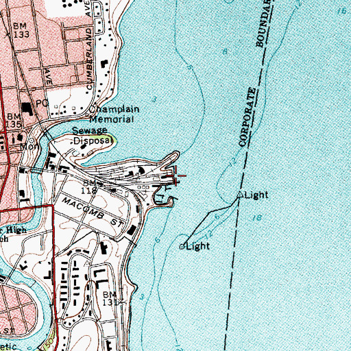 Topographic Map of North Dock, NY