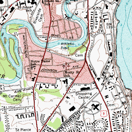 Topographic Map of Elizabeth Street School (historical), NY