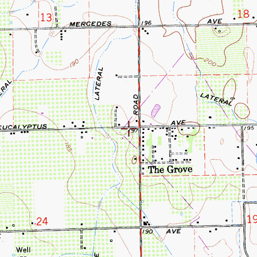 Topographic Map of The Grove, CA