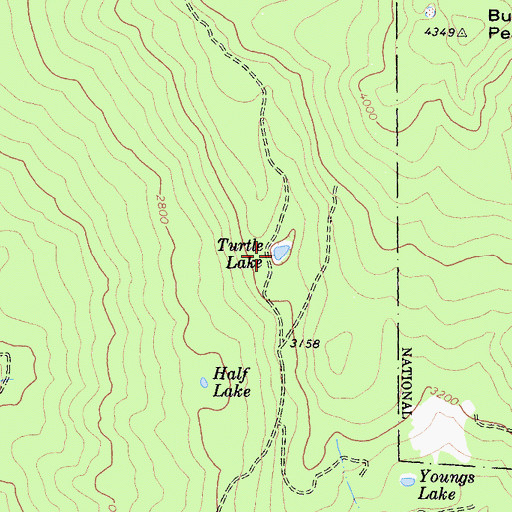 Topographic Map of Turtle Lake, CA
