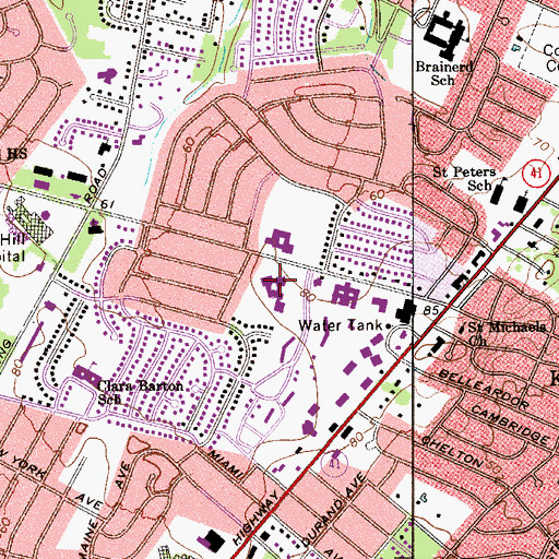 Topographic Map of Harry B Kellman Academy School, NJ
