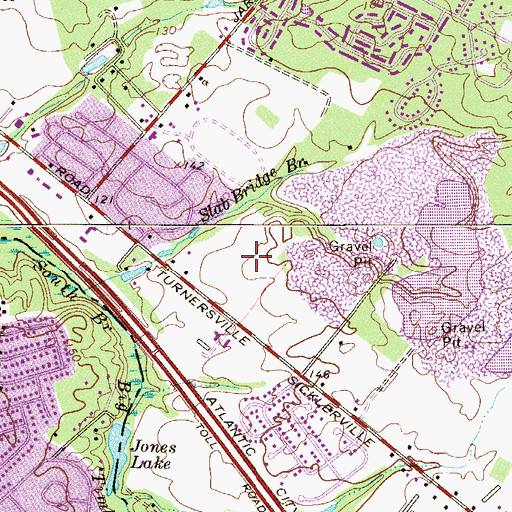 Topographic Map of Ann A Mullen Middle School, NJ