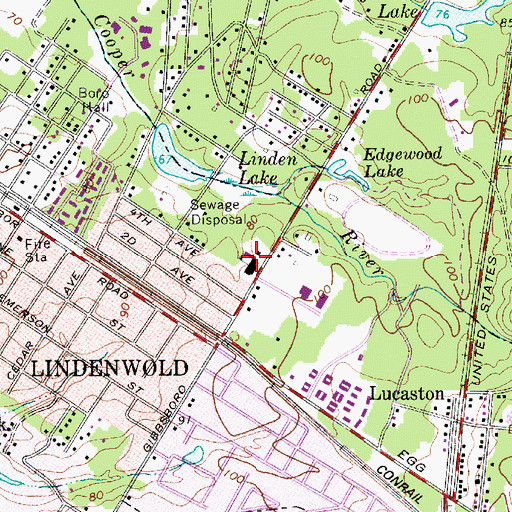 Topographic Map of Lindenwold Number Four Elementary School, NJ