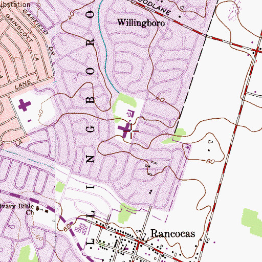 Topographic Map of Garfield East Elementary School, NJ