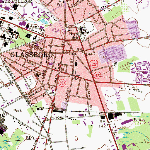 Topographic Map of Faith Christian Academy School, NJ