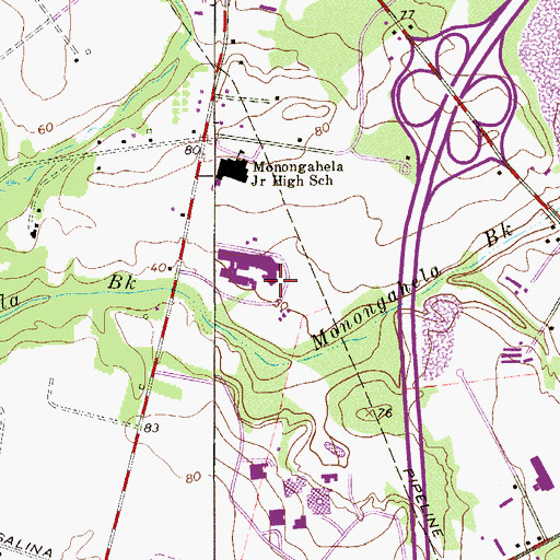 Topographic Map of Gloucester County Alternative High School, NJ