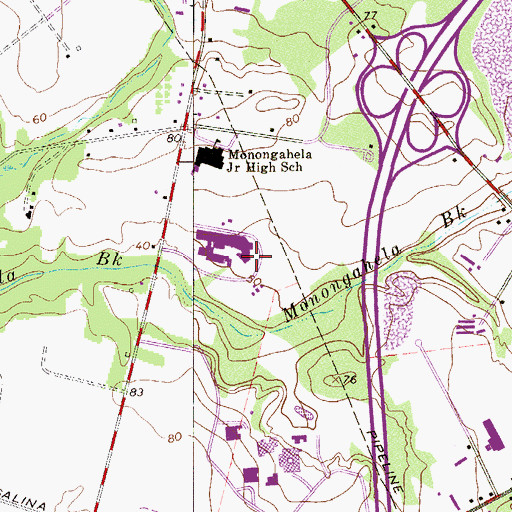 Topographic Map of Gloucester County Adult Regional High School, NJ