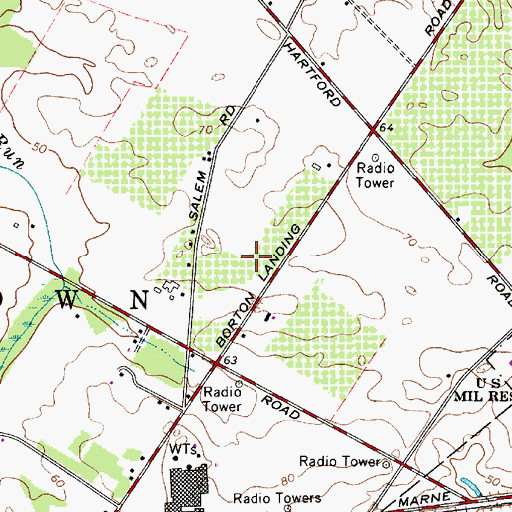 Topographic Map of Moorestown Upper Elementary School, NJ