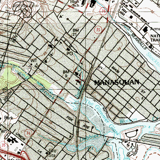 Topographic Map of Saint Denis Elementary School, NJ