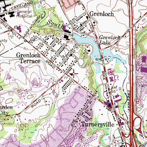 Topographic Map of Grenloch Terrace Early Childhood Center School, NJ
