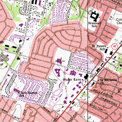 Topographic Map of Joyce Kilmer Elementary School, NJ