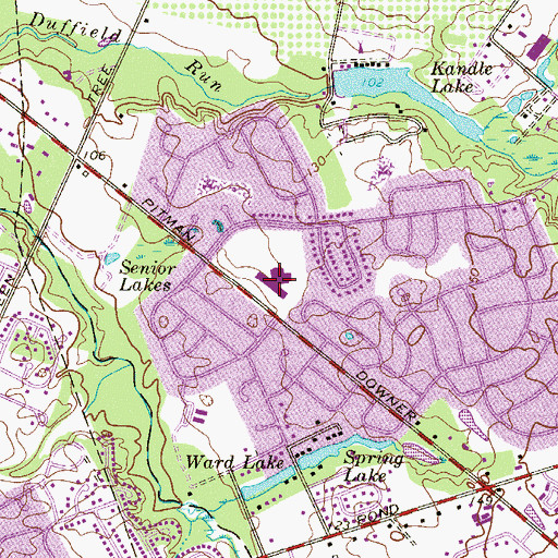 Topographic Map of Orchard Valley Middle School, NJ