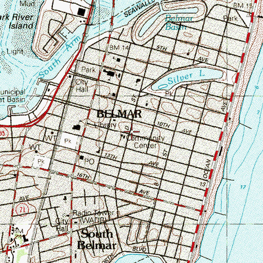Topographic Map of Mesivta Keser Torah School, NJ