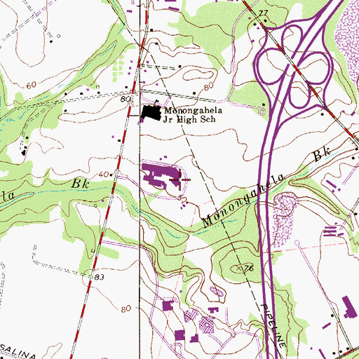 Topographic Map of Gloucester County Institute of Technology School, NJ