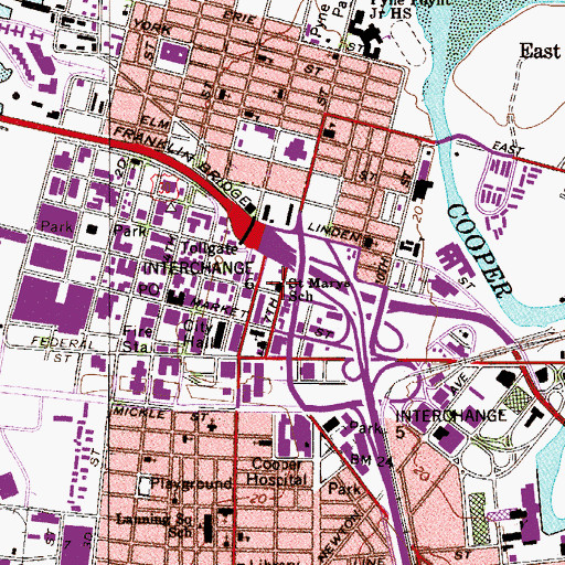 Topographic Map of LEAP Academy University Charter School, NJ