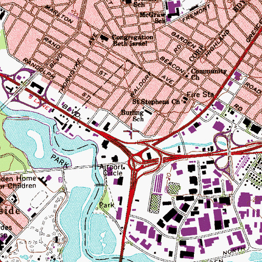 Topographic Map of JDT Christian Academy School, NJ