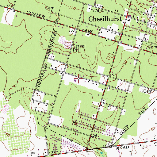 Topographic Map of Shirley B Foster Elementary School, NJ