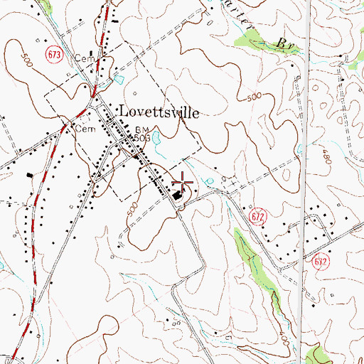 Topographic Map of Lovettsville Park, VA