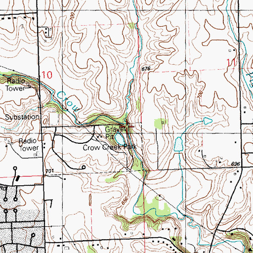 Topographic Map of Hopewell Creek, IA