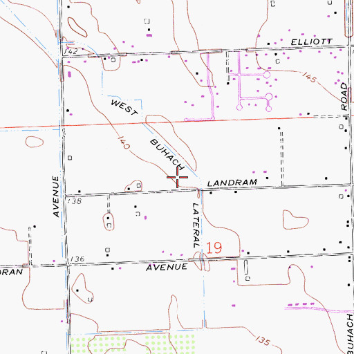 Topographic Map of West Buhach Lateral, CA