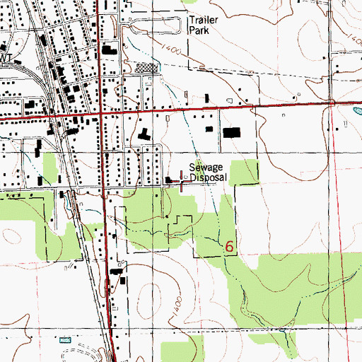 Topographic Map of Abbotsford Wastewater Treatment Facility, WI