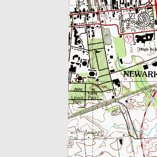 Topographic Map of University of Delaware Harrington Commons D, DE