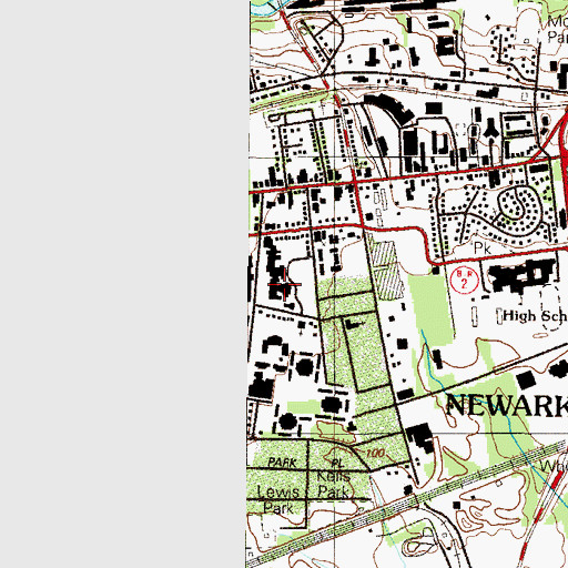 Topographic Map of University of Delaware Pearson Hall, DE