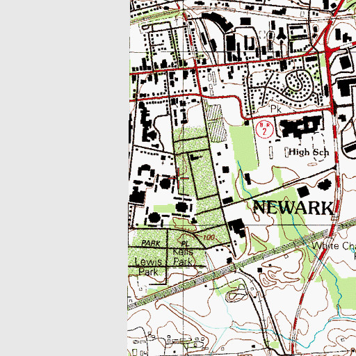 Topographic Map of University of Delaware Russell Complex Building B, DE