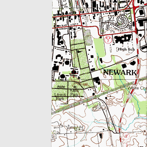 Topographic Map of University of Delaware Gilbert Complex Building E, DE