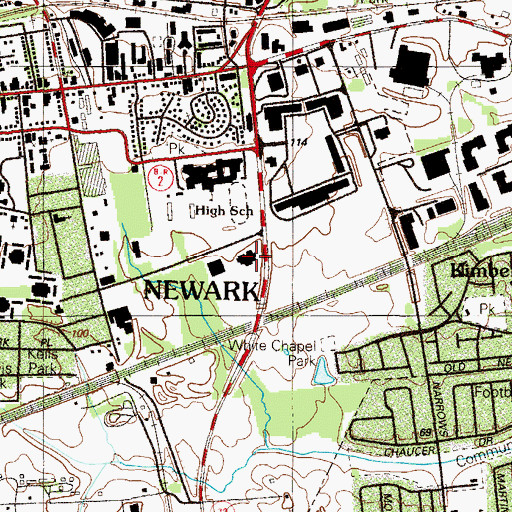 Topographic Map of University of Delaware Early Learning Center, DE