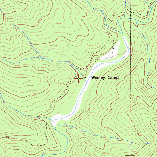 Topographic Map of Wooley Camp, CA