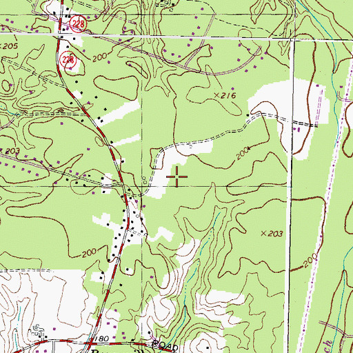 Topographic Map of Bensville Census Designated Place, MD