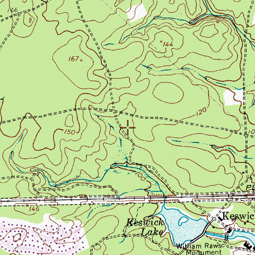 Topographic Map of Crestwood Village Census Designated Place, NJ