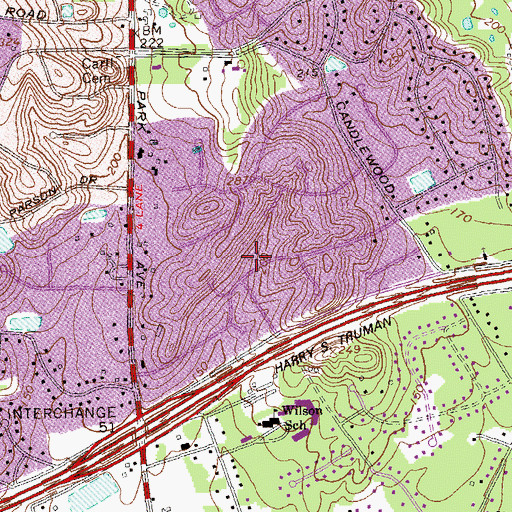 Topographic Map of Dix Hills Census Designated Place, NY
