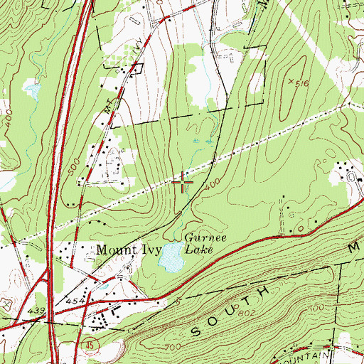 Topographic Map of Mount Ivy Census Designated Place, NY
