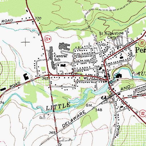 Topographic Map of Peru Census Designated Place, NY