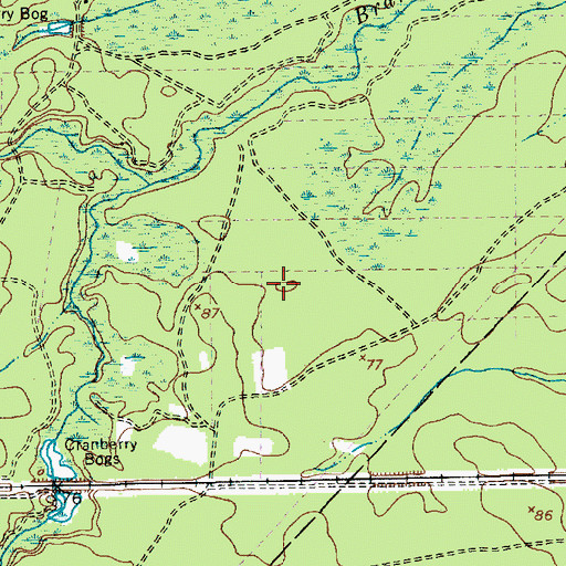Topographic Map of Pine Ridge at Crestwood Census Designated Place, NJ