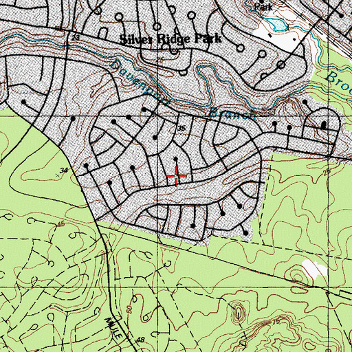 Topographic Map of Holiday City South Census Designated Place, NJ