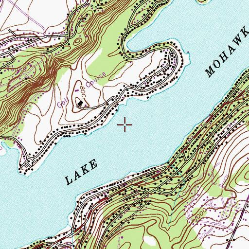 Topographic Map of Lake Mohawk Census Designated Place, NJ
