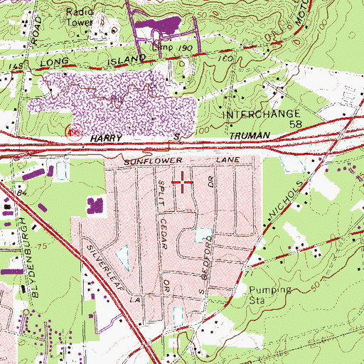 Topographic Map of Village of Islandia, NY