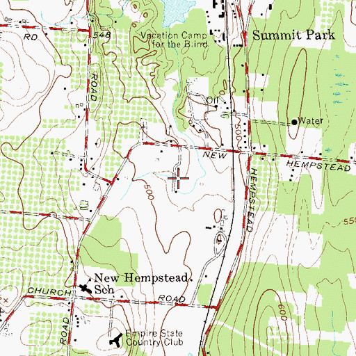 Topographic Map of Village of New Hempstead, NY