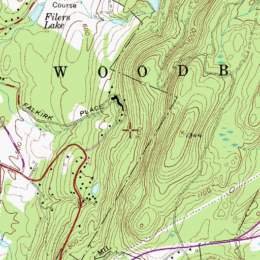 Topographic Map of Village of Woodbury, NY