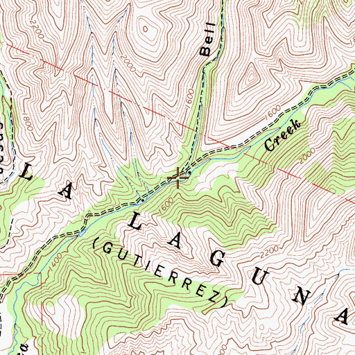Topographic Map of Bell Canyon, CA