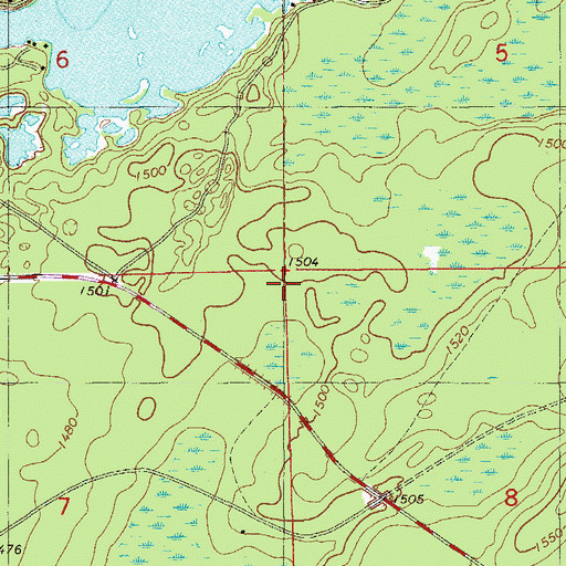 Topographic Map of Unorganized Territory of Linwood Lake (historical), MN