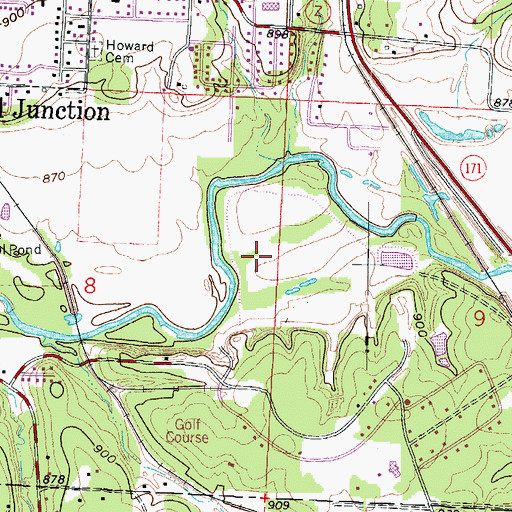 Topographic Map of City of Carl Junction, MO