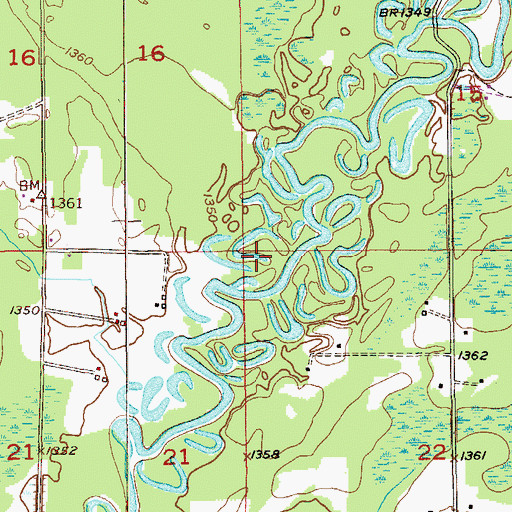 Topographic Map of Unorganized Territory of Tikander Lake (historical), MN