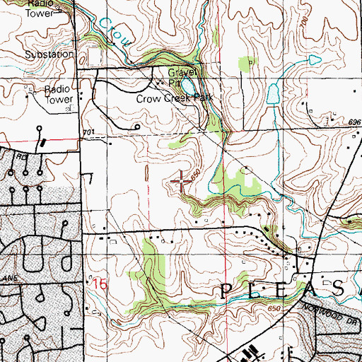 Topographic Map of City of Bettendorf, IA