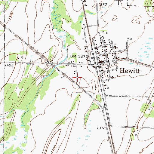 Topographic Map of City of Hewitt, MN